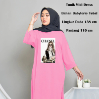 TUNIK BASIC OVERSIZE  CH KACAMATA / MIDI DRES LD 138 CM /TUNIK JUMBO /TUNIK OVERSIZE WANITA
