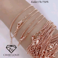 CHIBI GOLD - GELANG TANGAN CUBAN MINI  EMAS 750 KADAR 17K