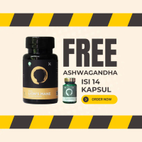 HEION LION'S MANE 60 KAPSUL + ASHWAGANDHA 14 KAPSUL
