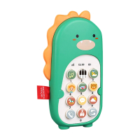 【JoyNa】音樂玩具手機 嬰兒多功能牙膠雙語寶寶玩具(恐龍手機.故事.學習)