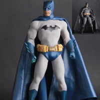 30cm Batman Blue battle suit cloth gown Action Figure Series Bruce Wayne Anime Figurine PVC Stand Model Decoration Toy Figures