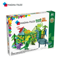 美國 Magna-Tiles® 透光彩色磁力積木-恐龍世界XL50片
