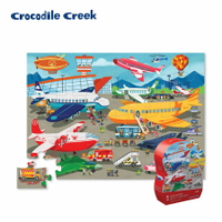 (3歲+) 美國【Crocodile Creek】大型地板拼圖系列-機場交通 (36片)