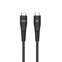 【Soodatek】Type-C to C U型鋁殼高彈絲編織2M充電傳輸線(SCC2-AL200U)
