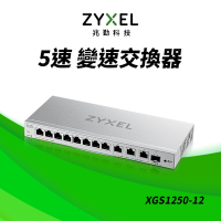 ZYXEL合勤 12埠 Multi-Gigabit 簡易網管交換器 XGS1250-12