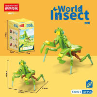 Small Particle Insect Building Blocks Seven-Spotted Ladybug Dragonfly Educational Puzzle Building Bl