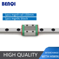 BENQI china linear guide rail MGN9 L150mm+ linear block MGN9C 9mm linear guideway miniature standard block