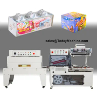 Automatic L Bar Sealing Side Heat Tunnel Shrink Film Bottle Box Books Shrink Wrapping Machine