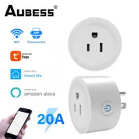 US Standard 10A/20A WiFi Smart Plug Outlet Tuya Remote Control Home Appliances Works With Alexa Google Home No Hub Require