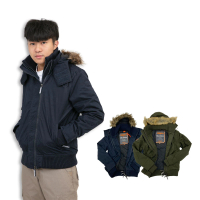 Superdry 極細纖維 繡標 極度乾燥 厚鋪棉 三拉鍊 外套 帽毛可拆(外套 9929)