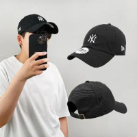 New Era 棒球帽 Casual MLB 紐約 洋基 老帽 黑 白 NY 男女款 經典款 NE12712410