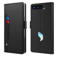 For Asus ROG Phone 8 Pro Case Luxury Flip PU Leather Wallet Magnetic Adsorption Case For Asus ROG Phone 8 7 6 5 5S Pro Shell