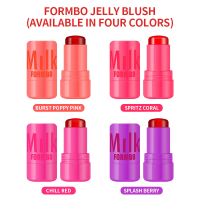 ลิปสติกแท่งเยลลี่ บลัชออน หลากสี FORMBO สำหรับใบหน้าและริมฝีปาก มีให้เลือก 4 สี เอฟเฟกต์ความกระจ่างใ