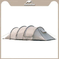 Naturehike CLOUD BOAT Large Tunnel Tent 20㎡ Lobby 150D Windproof Rainproof Tunnel Tent With Screen Camping Outdoor Cinema Tent