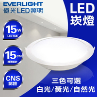 【Everlight億光】星河LED崁燈-(白光/黃光/自然光)三色可選~裝潢燈具、氣氛燈具、光源自由搭配