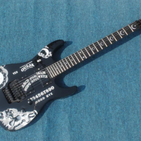 Silver Pink Kirk Hammett KH-2 electric guitar, Floyd Rose Vibrato Bridge, lock String nut, ES PGuitar
