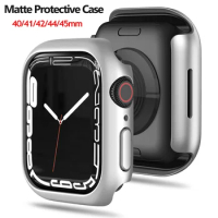 Hard PC Case For Apple Watch 45mm 41mm 42mm 40mm 44mm Matte Bumper Protective Case Frame for iWatch SE 9 8 7 6 5 4 3 2