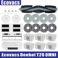 Ecovacs Deebot T20 Omni T20e Accessories Main Side Brush Mop Cloth HEPA Filter Dust Bag Replacement Spare Parts