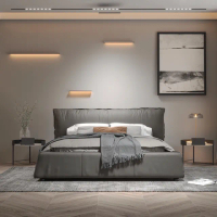 【橙家居·家具】/預購/極簡軟包床架五尺 AOZ-M9003(售完採預購 床架 主臥床 雙人床 造型床架)
