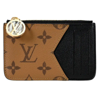 【Louis Vuitton 路易威登】LV M81912 Romy 經典花紋拼接信用卡名片零錢包(現貨)