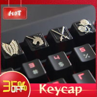 Keystone Keycaps 1 Set Game Attack on Titan Keycap Zinc Aluminum Alloy Christmas Birthday Gift for Cherry MX axis R4 Height