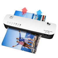 MIKASO A4 Laminator Machine Hot and Cold Lamination for Office School Home Use with Auto Shut Off Q