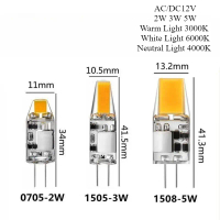 Mentol Kristal Silikon LED COB, Mini G4, 2W / 3W / 5W, AC / DC 12V, Bebas Berkelip, Lampu Halogen Bo