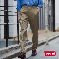 Levis 男款 微正裝卡其直筒休閒褲 / 彈性布料 卡其