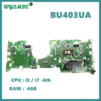 BU403UA Notebook Mainboard For Asus PRO B8430UA PU40UA P5430UA BU403U PU403UA Laptop Motherboard With 4GB-RAM i5/i7 6th Gen
