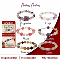 Bolin Bolin Gelang Wanita Manik Manik Aesthetic Gelang Kristal 12 Zodiak Anti Air Kristal Alami Prem