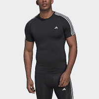Adidas Tf 3s Tee [HD3525] 男 短袖 上衣 緊身衣 運動 訓練 健身 吸濕 排汗 愛迪達 黑
