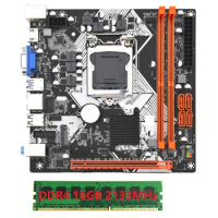 ITX H110 Computer Motherboard with 16G 2133Mhz DDR4 RAM LGA1151 DDR4 Supports 32GB Gigabit Ethernet M.2 Nvme PCI-E 16X
