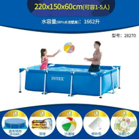 充氣游泳池 支架游泳池加厚兒童家用大型泳池可折疊水池養魚池商用成人-限時8折