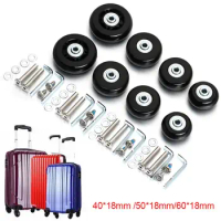 2x Replacement Travel Luggage Suitcase Wheels Axles Repair Kit Dia.40mm/50mm/60mm