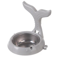 New Wall Mounted Cute Whale Tail Stainless Steel Cigarette Ashtray Household Products Bathroom Cigarette Ashtray