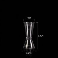 Cốc Ly đong nhựa Jigger zic 2 đầu 10/20CC - Jigger nhựa 20/40CC - Đinh lượng có chia vạch pha chế
