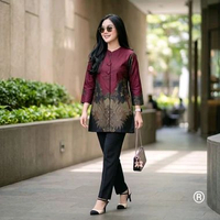 BATIK COUPLE ATASAN PRIA DAN WANITA BAHAN KATUN PREMIUM LAPIS FURING HERO TRIKOT R22 MEWAH EKSLUSIF 