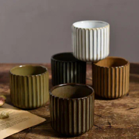 Japanese Style Retro Ceramic Tea Cup Porcelain Teacups Sake Cups Coffee Mug Wine Mug Water Mug Household Afternoon Teacup