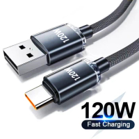 120W USB Type C Cable Super Fast Charger Cord Quick Charge USB C Cable Phone Charger For Samsung Xiaomi Huawei Oneplus POCO OPPO