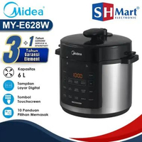 Midea Pressure Cooker MYE628W Low Watt 550W Pressure Cooker Hemat Listrik (MEDAN)