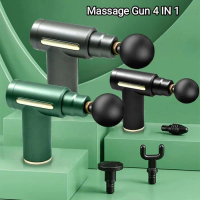 Promo Guncang Hy Massage Gun 4 In 1 Electric Portable Usb Kabel Alat Terapi Otot Alat Pijit Getar El