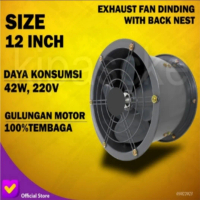 Drum Fan 12\inch Drum Blower Tabung Axial Drum Blower Gedung"