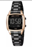 Jonas Jasmin Jonas Jasmin 2255 Jam Tangan Digital Wanita - Rosegold Black - Stainless Steel