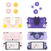 Star Wings TV Dock Charger Silicone Protector For Switch/NS Oled Hard Case Joy-Con Soft Hand Grip Shell Thumb Stick Cap Cover