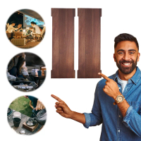 2Pcs BBQ Picnic Table Plate Wooden Portable Table Unit Plate for Outdoor Camping