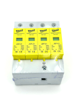 AC Surge SPD 4P 3Phase+N 20KA 40KA อุปกรณ์ป้องกันฟ้าผ่า AC ไฟกระชาก