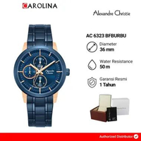 Jam Tangan Wanita Alexandre Christie AC 6323 BFBURBU Multifunction Blue Dial Blue Stainless Steel St