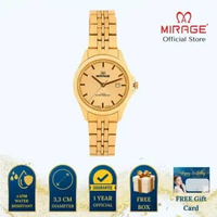 Mirage Jam Tangan Wanita Analog 8709 L Gold Original Stainless Plat Gold
