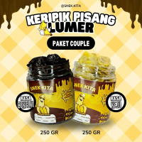 (PAKET COUPLE) Keripik Pisang Lumer Rasa Coklat Keju 500gr | Snack Food Cokelat Keju