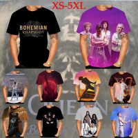 เสื้อยืดพิมพ์ลาย 3 มิติ, แฟชั่น, Popurlar, ธีมอังกฤษร็อคในตำนาน, Queen Freddie Mercury, เสื้อยืดผู้ช